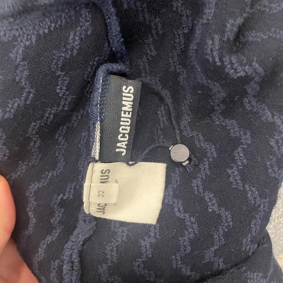 Jacquemus Navy Textured Backless Dress - Picture 7 of 9